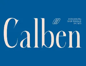 Calben font