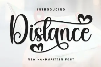 Distance Script font