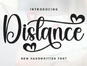 Distance Script font