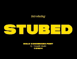 WS Stubed font