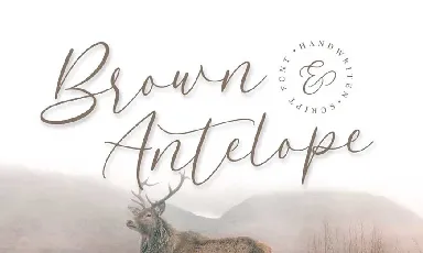 Brown Antelope Script font