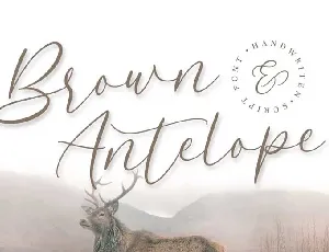 Brown Antelope Script font