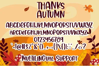 Thanks Autumn font