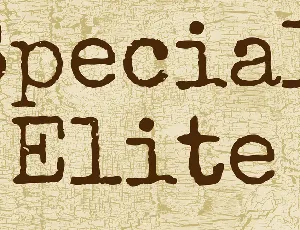 Special Elite font