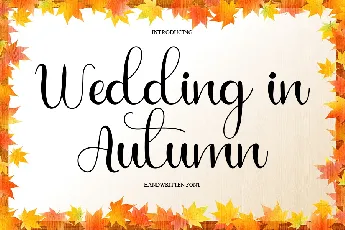 Wedding in Autumn font