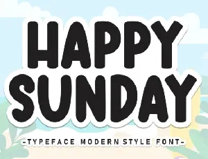 Happy Sunday Display font