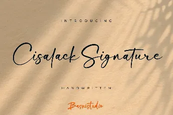 Cisalack Signature font