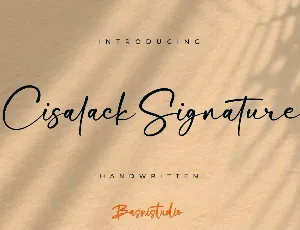 Cisalack Signature font