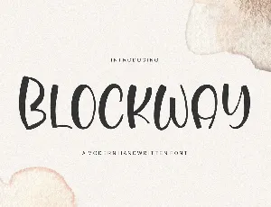 Blockway font