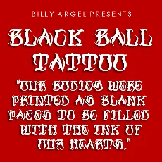 Black Ball Tattoo Personal Use font