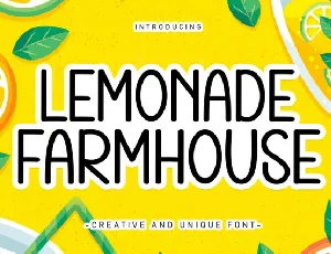 Lemonade Farmhouse Display font