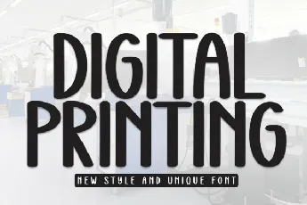 Digital Printing Display font