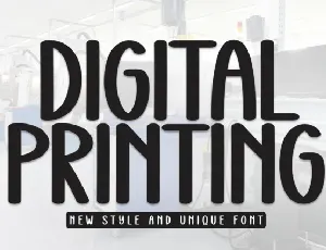 Digital Printing Display font