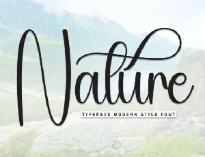 Nature Calligraphy font