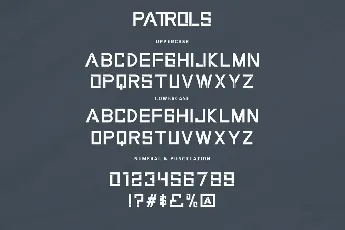 Patrols Demo font