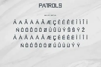 Patrols Demo font