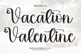 Vacation Valentine font