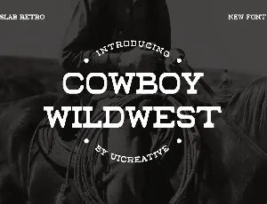 COWBOY WILDWEST font