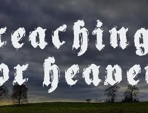 Reaching for Heaven font