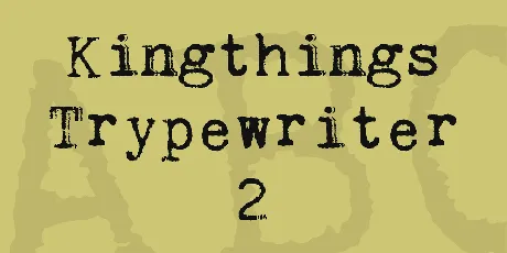 Kingthings Trypewriter 2 font