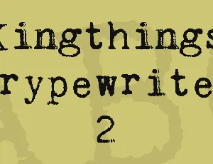 Kingthings Trypewriter 2 font