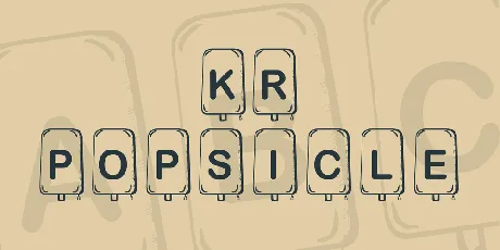 KR Popsicle font