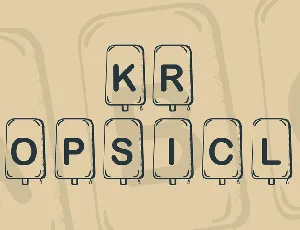 KR Popsicle font