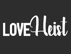 Love Heist Demo font