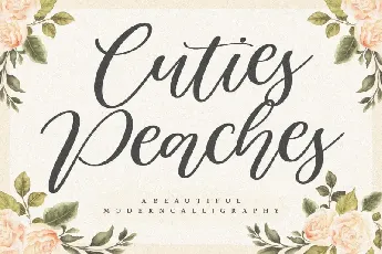 Cuties Peaches Modern Calligraphy font