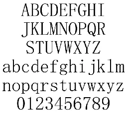 Simsun font