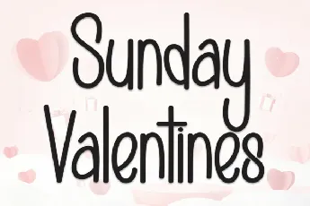 Sunday Valentines Display font