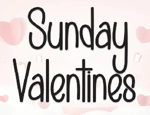 Sunday Valentines Display font