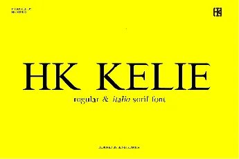 HK Kelie font