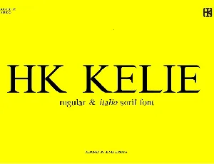 HK Kelie font