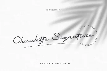 Claudette Signature font