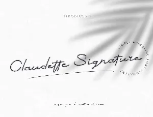 Claudette Signature font