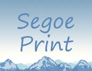 Segoe Print font