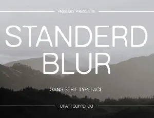 Standerd Blur font