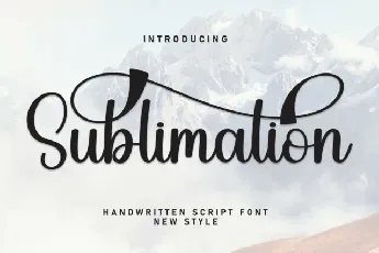 Sublimation Calligraphy Typeface font