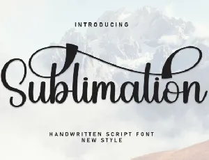 Sublimation Calligraphy Typeface font