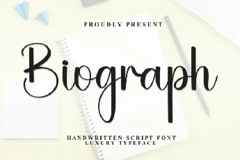 Biograph Script font