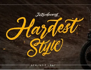 Hardest Stylistic Free font