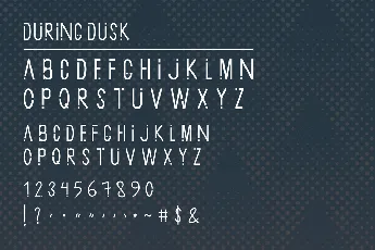 During Dusk Demo font