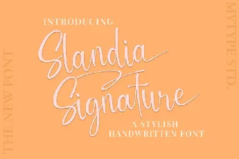 Slandia Signature font