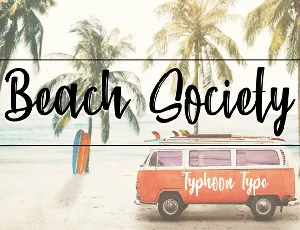 Beach Society Brush font