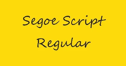 Segoe Script font