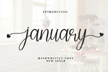 January Script Typeface font