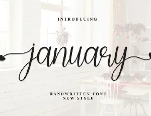 January Script Typeface font