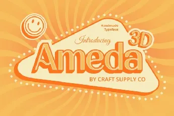 Ameda 3D font