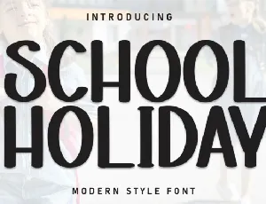 School Holiday Display font